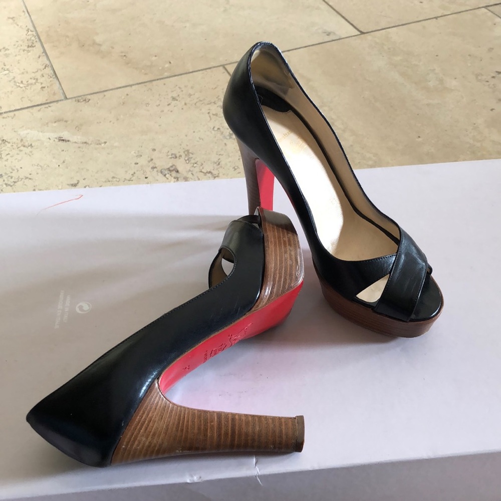 Christian Louboutin stacked heels